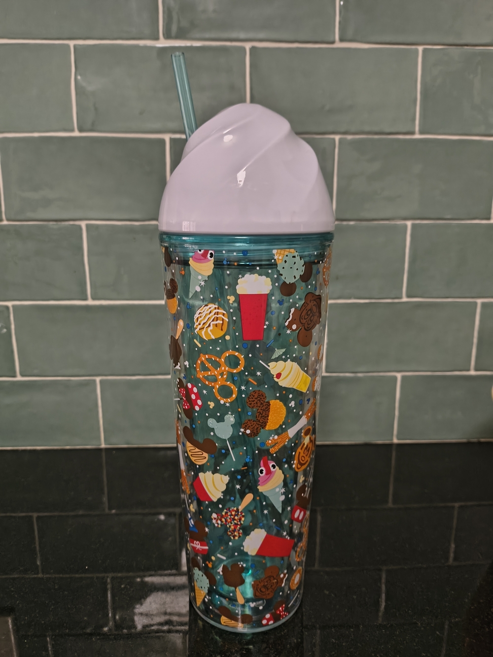 Disney Parks Food Icons Collection 22 Oz Tumbler With Straw